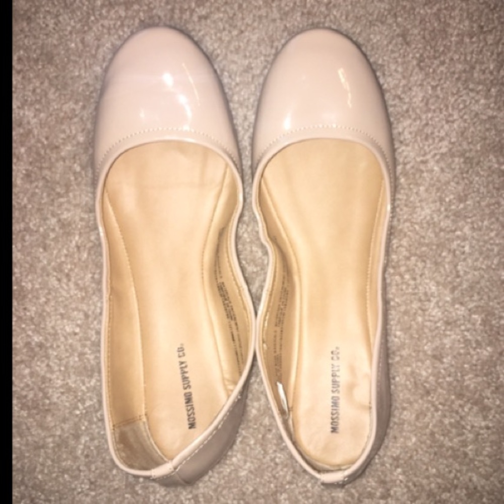 Tan ballet flats